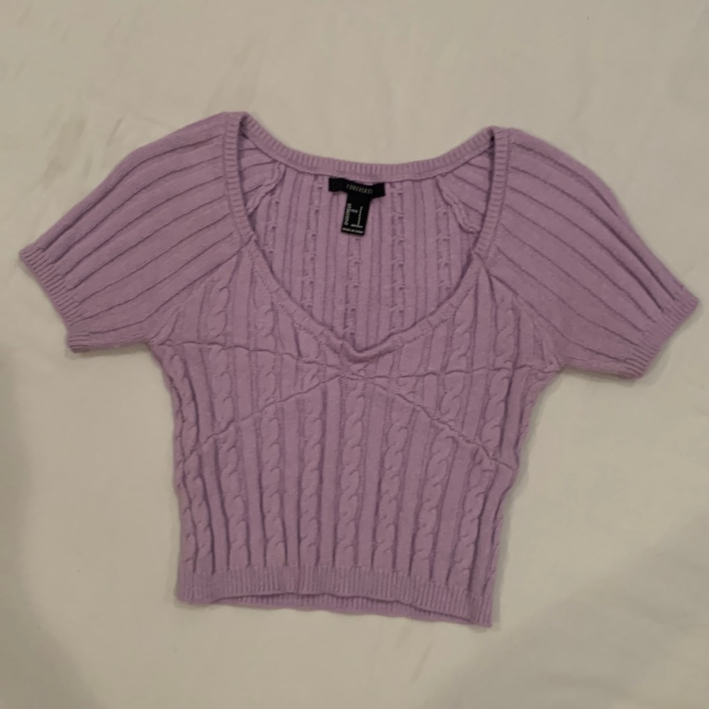 Forever 21 light purple sweater top size small